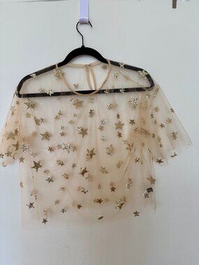 Lirika Matoshi Star Print Sheer Shirt